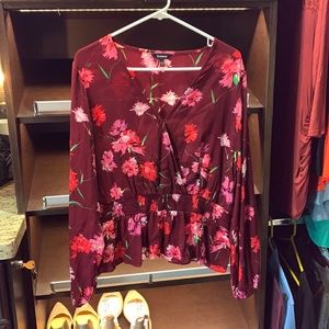 Floral express blouse, worn once, euc